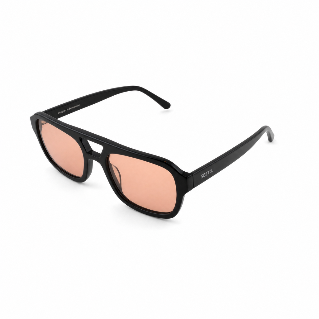 SESTO. AURA Sonnenbrille in Schwarz