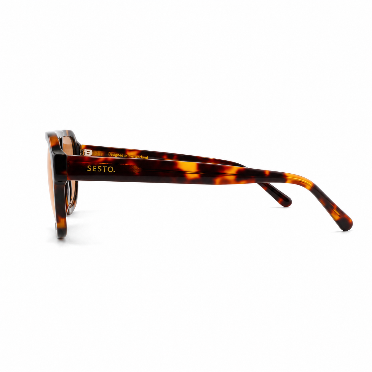 SESTO. AURA Sonnenbrille in Havana, Seitenansicht