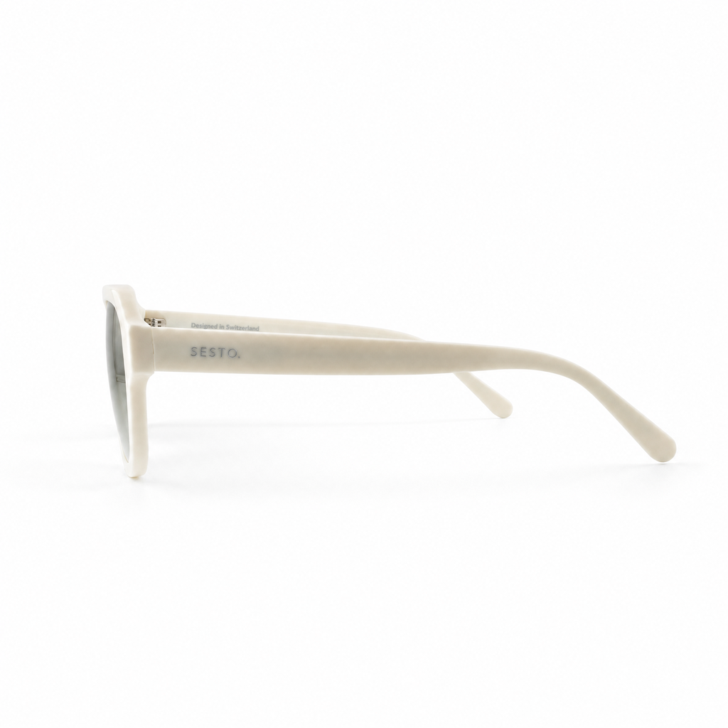 SESTO. AURA Sonnenbrille in Weiss, Seitenansicht