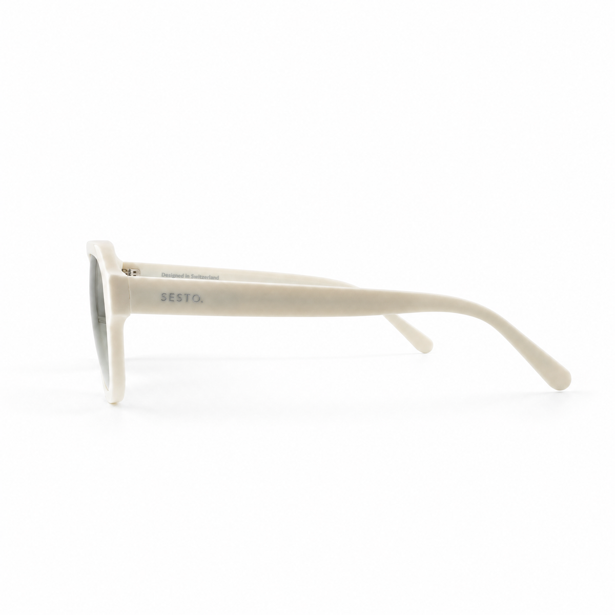 SESTO. AURA Sonnenbrille in Weiss, Seitenansicht
