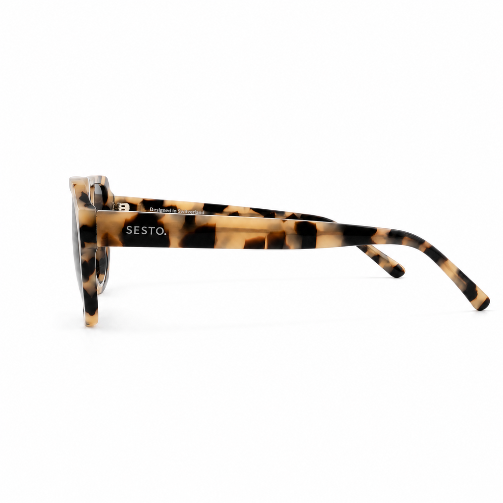 SESTO. AURA Sonnenbrille in Zebra, Seitenansicht