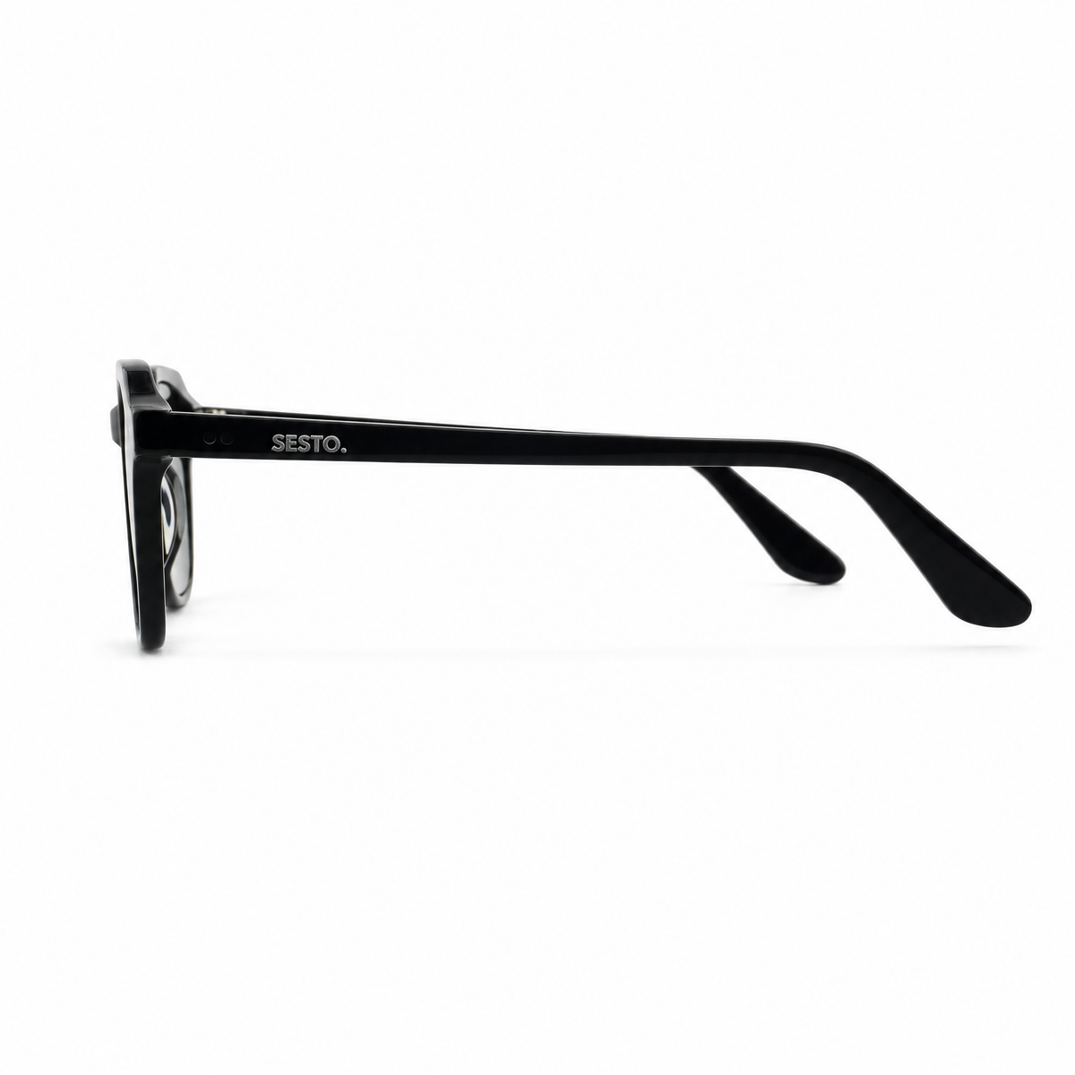 SESTO. ELIO Sonnenbrille in Schwarz, Seitenansicht