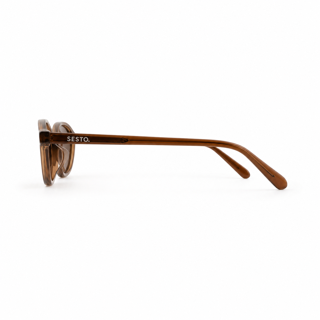 SESTO. FARA Sonnenbrille in Braun, Seitenansicht