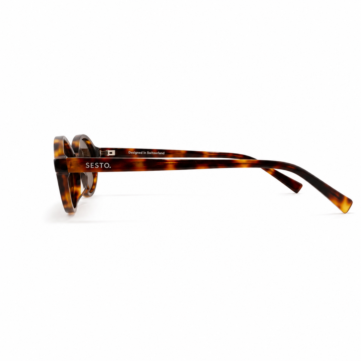 SESTO. NEMO Sonnenbrille in Havana, Seitenansicht