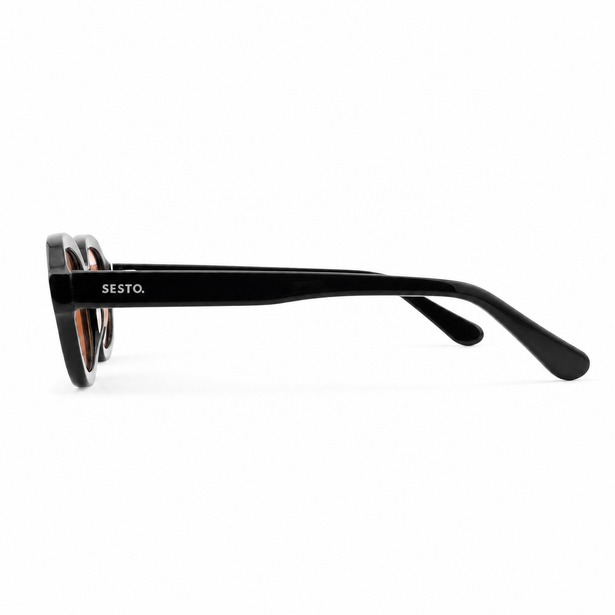 SESTO. RIVO Sonnenbrille in Schwarz, Seitenansicht