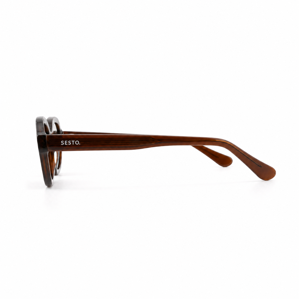 SESTO. RIVO Sonnenbrille in Braun, Seitenansicht